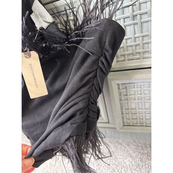 NWT Anthropologie Feathered One-Shoulder Top, Small $100 F8 - Picture 6 of 7